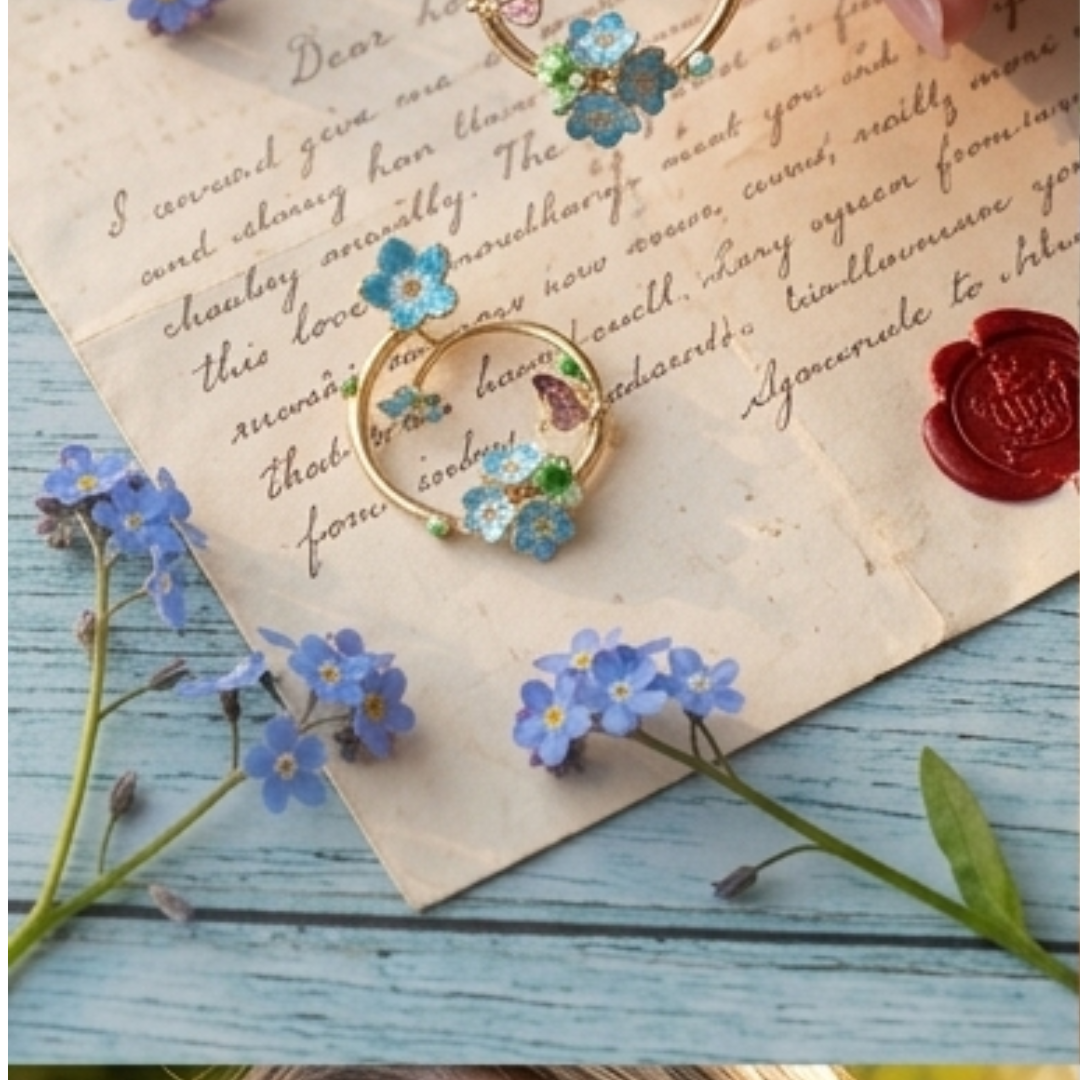 The Spring Garden Enamel Hoop & Necklace Set