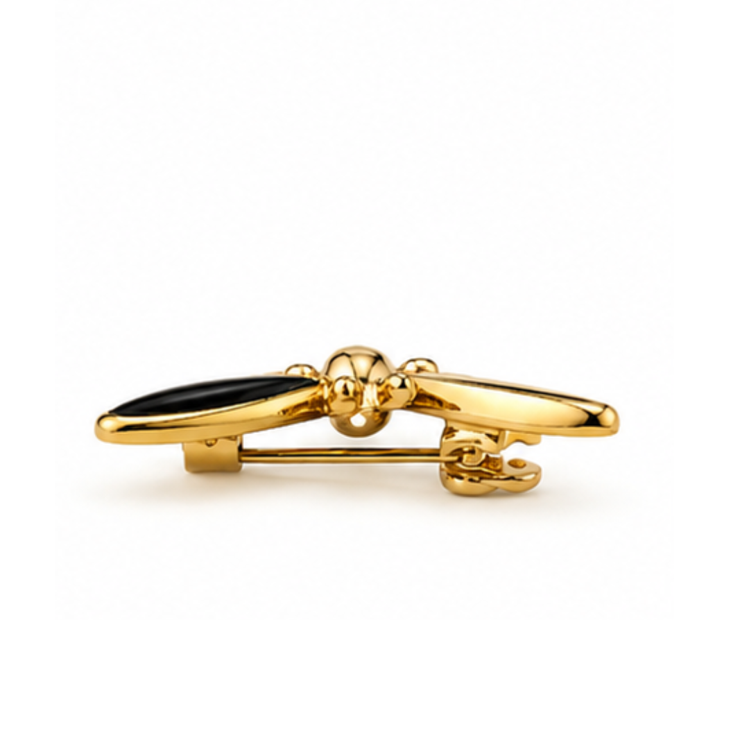 Golden Dragonfly Lapel Brooch Pin