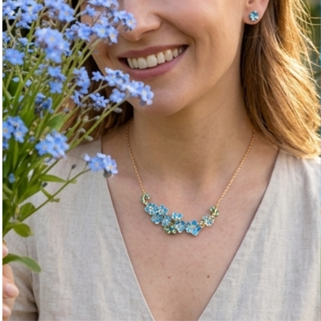 The Spring Garden Enamel Hoop & Necklace Set