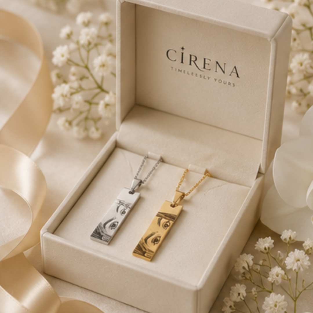Custom Eye Engraved Bar Pendant – A Memory You Can Wear Forever