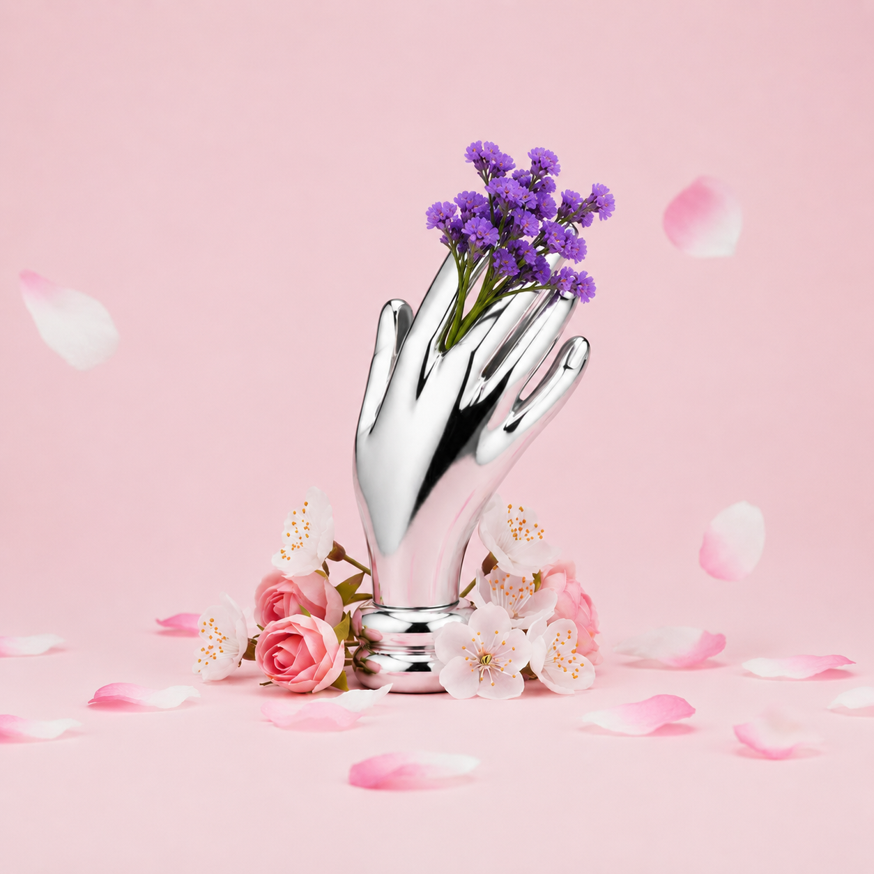 Silver Hand Flower