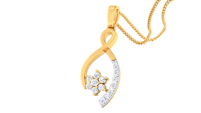 Gilded Petal Arc Pendant