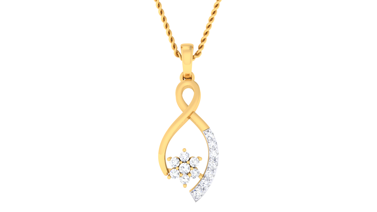 Gilded Petal Arc Pendant