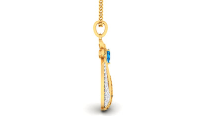 Sapphire Petal Drop Pendant