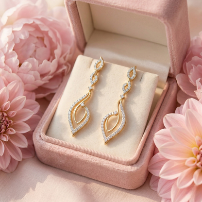 Dahlia Dewdrop Swirls Earring