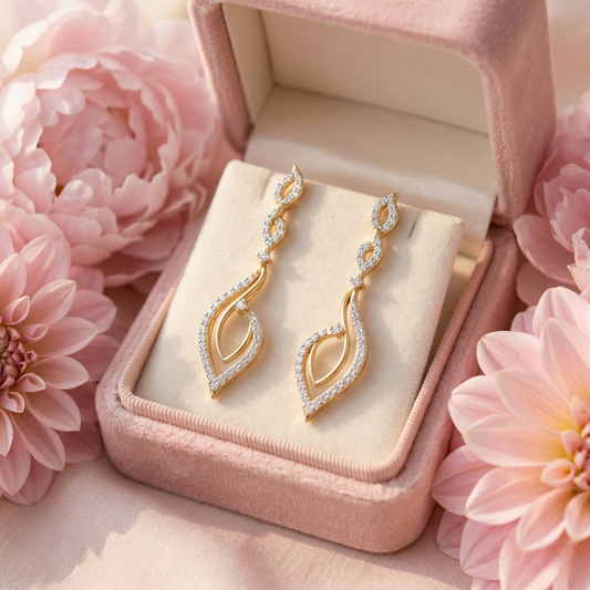 Dahlia Dewdrop Swirls Earring