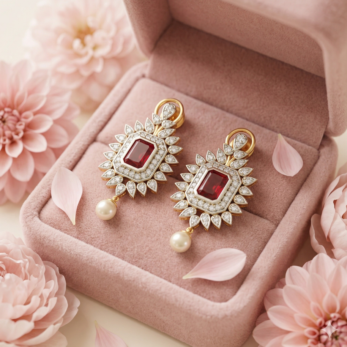 Velvet Ruby Earring