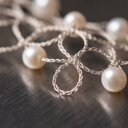 The Gossamer Pearl Mesh Choker