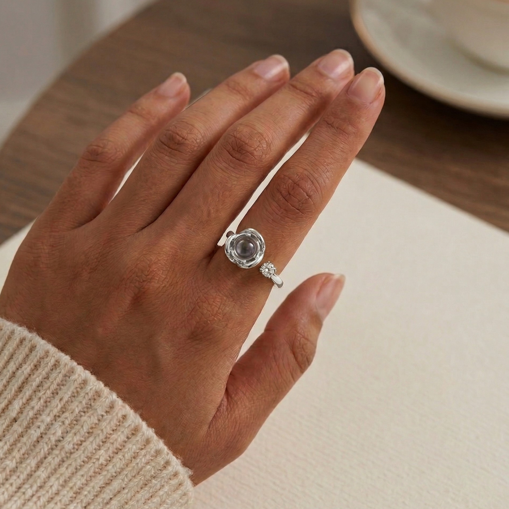 Rose Photo Ring