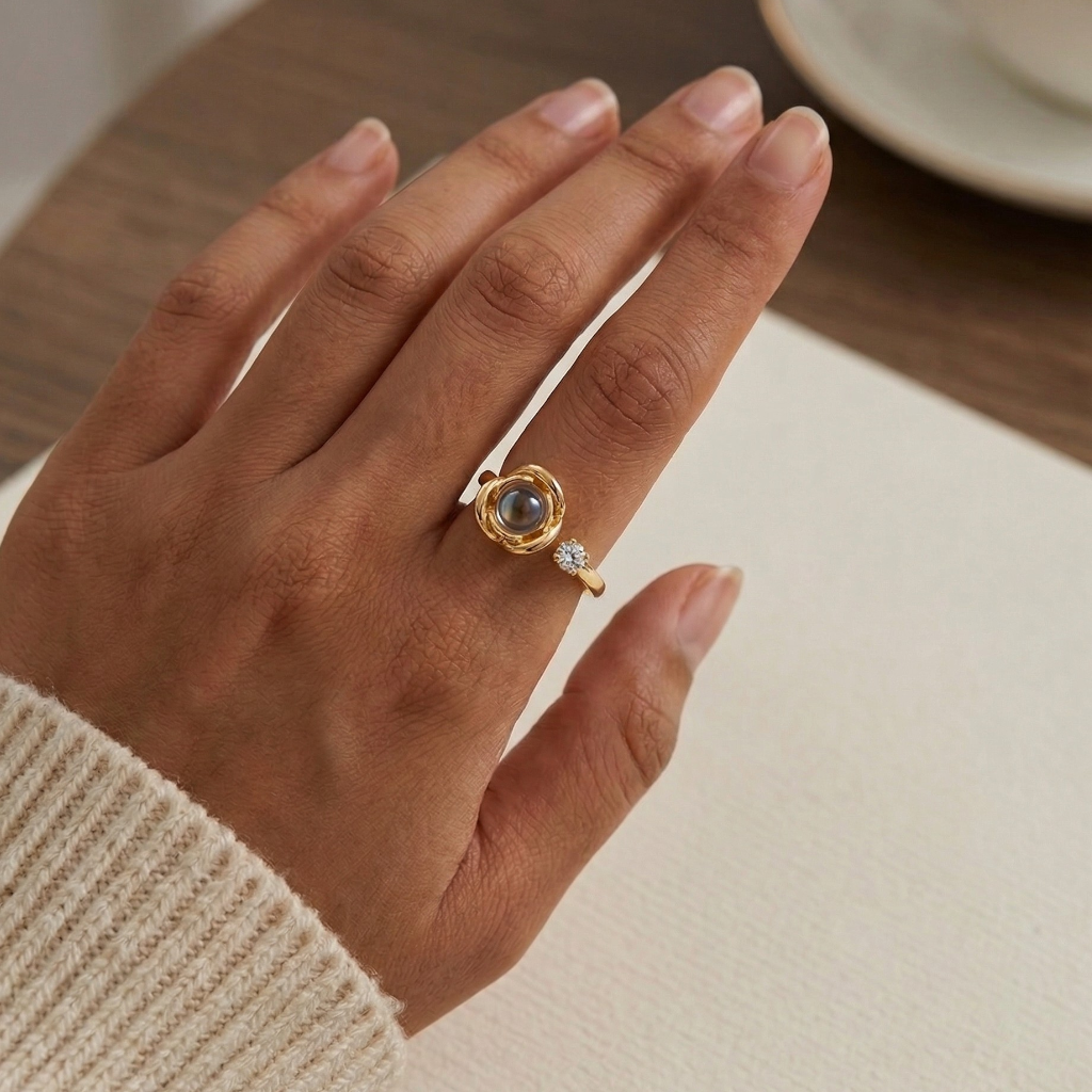 Rose Photo Ring
